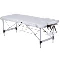 2-delige Aluminium Massagetafel (Wit)
