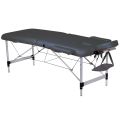2-delige Aluminium Massagetafel (Zwart)