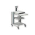 Pro Cart - 2 Planken, Toetsenbord, Monitorsteun