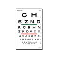 Sloan Optometric Chart - 6 m 23x35.5 cm