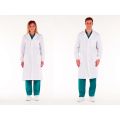 Witte Jas - Katoen - Unisex Drukknopen (Wit, 48, Unisex)